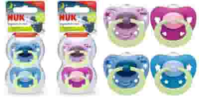 NUK SUCCH SIGNATURE NIGHT SILICONE 18-36 2 PEZZI