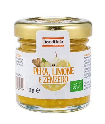 FIOR DI LOTO MINI COMPOSTA PERE-LIMONE-ZENZERO 40 G FIOR DI LOTO MINI COMPOSTA PERE-LIMONE-ZENZERO 40 G