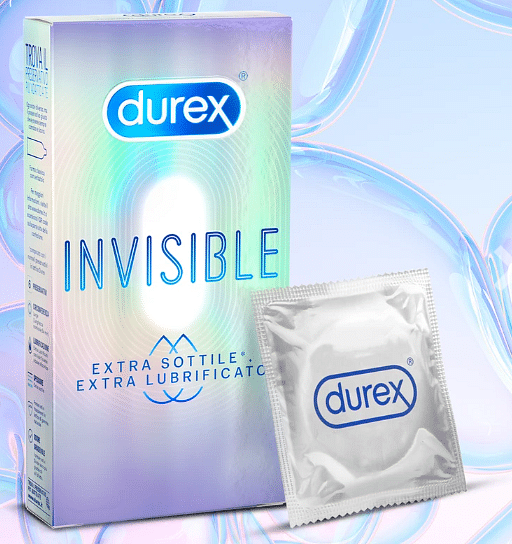 Durex Invisible Extra Lubrificato 6 Pezzi