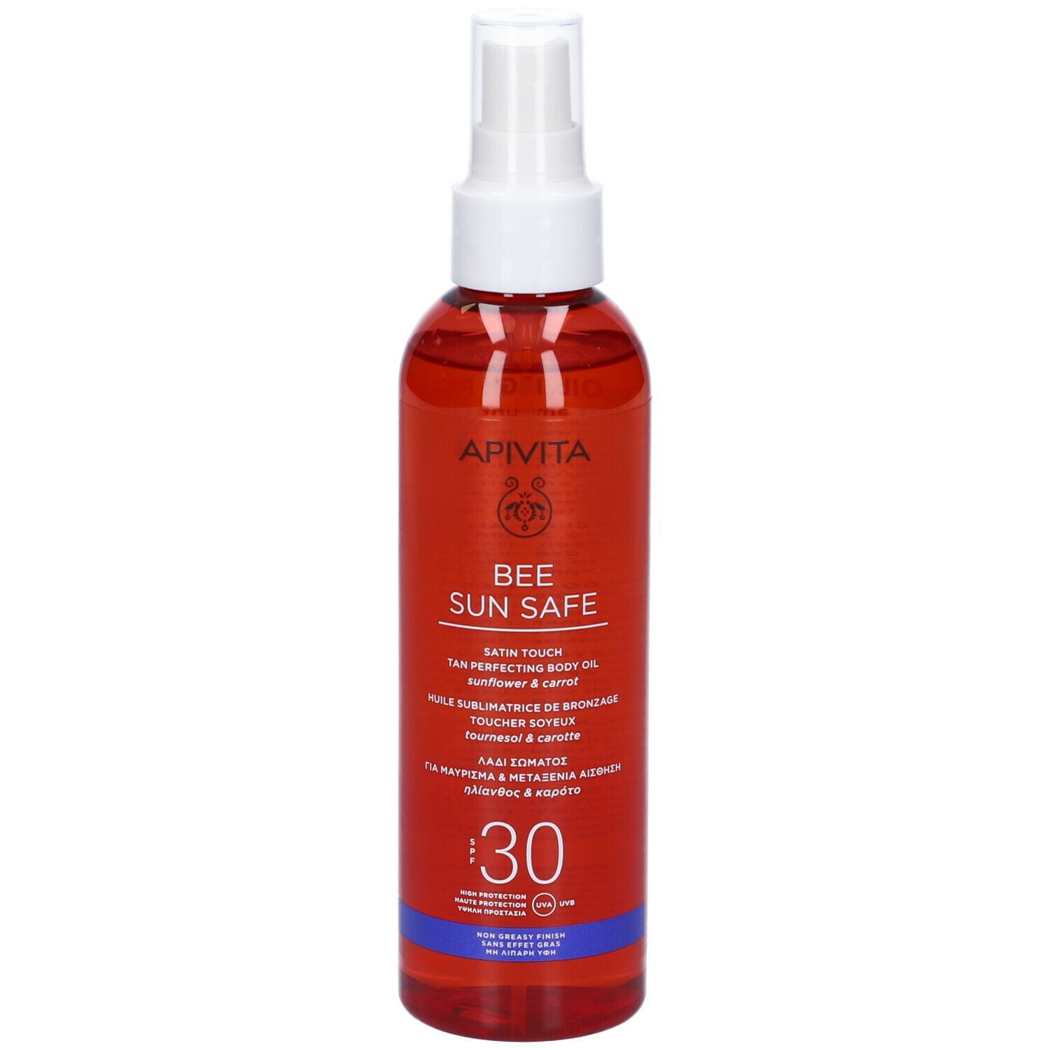 Apivita Sun Body Oil Spf30 200 Ml