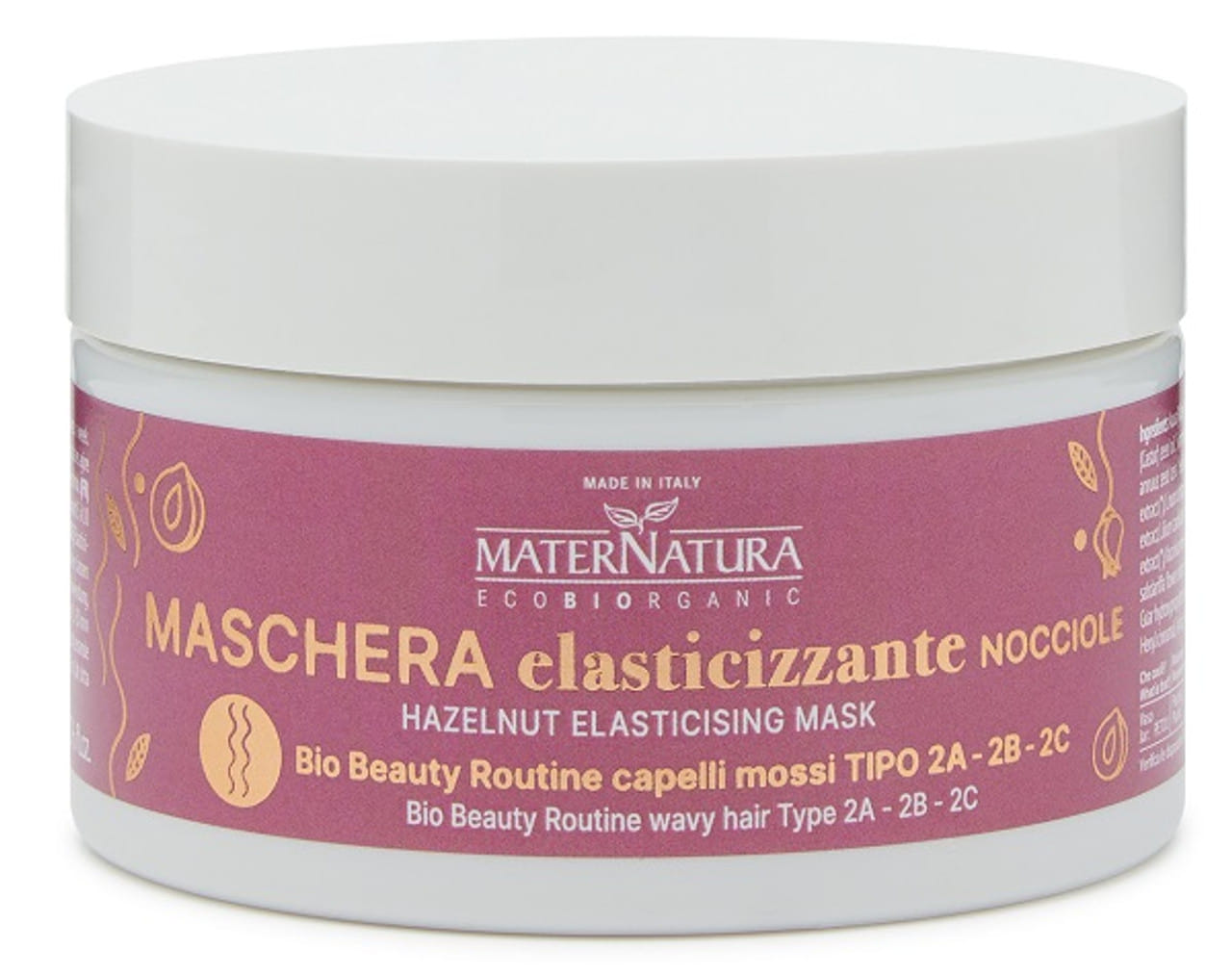 MASCHERA ELASTICIZZANTE CAPELLI MOSSI TIPO 2 NOCCIOLE 200 ML