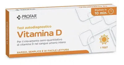 PROFAR TEST VITAMINA D RILEVAZIONE SEMI-QUANTITATIVA VITAMINA D NEL SANGUE UMANO INTERO 1 PEZZO PROFAR TEST VITAMINA D RILEVAZIONE SEMI-QUANTITATIVA VITAMINA D NEL SANGUE UMANO INTERO 1 PEZZO