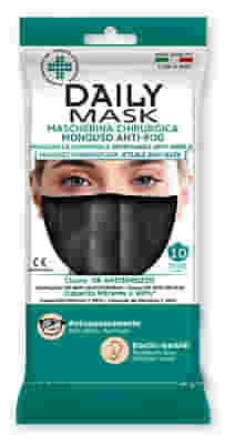 MASCHERINA CHIRURGICA MONOUSO DAILY MASK TIPO IIR TRE STRATI TNT COLORATA 10 PEZZI