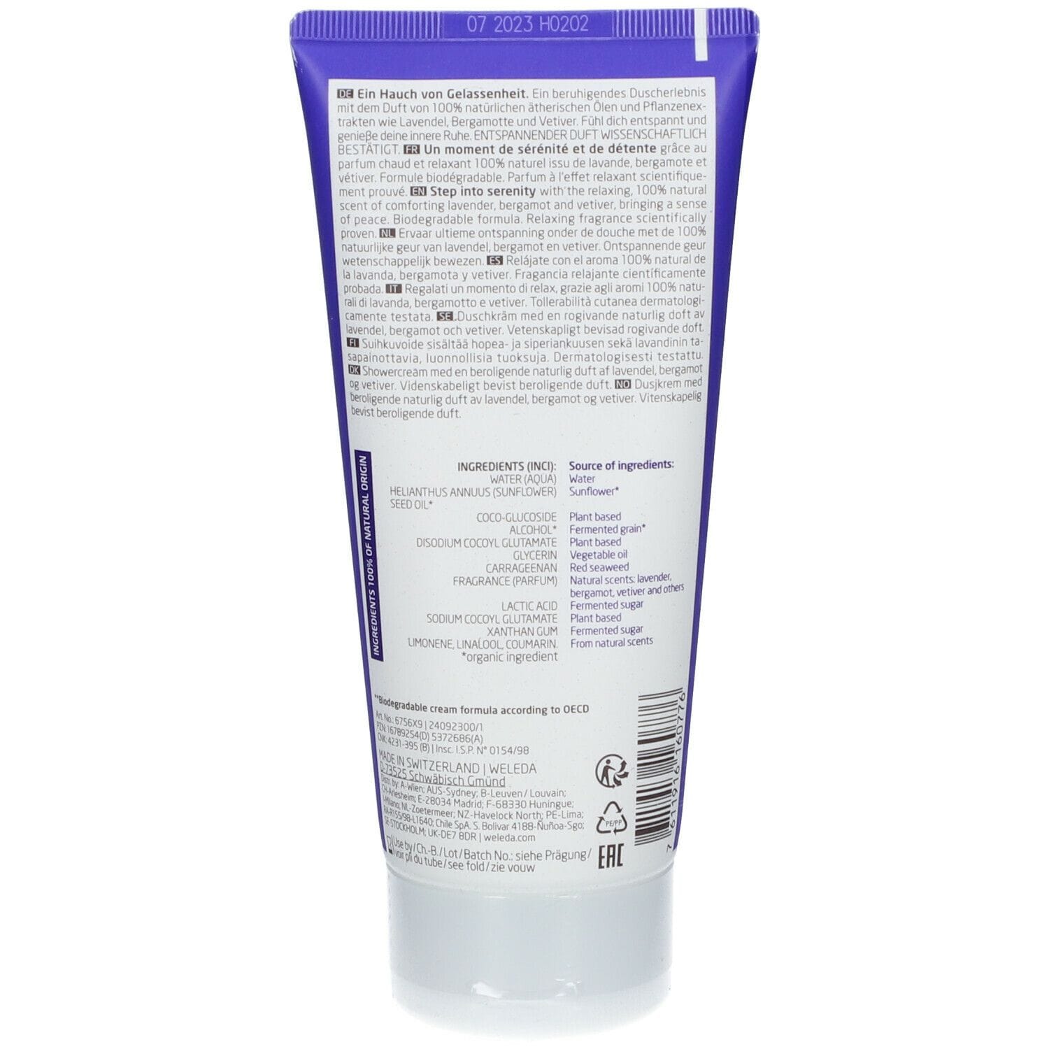 WELEDA RELAX DOCCIA CREMOSA LAVANDA 200 ML