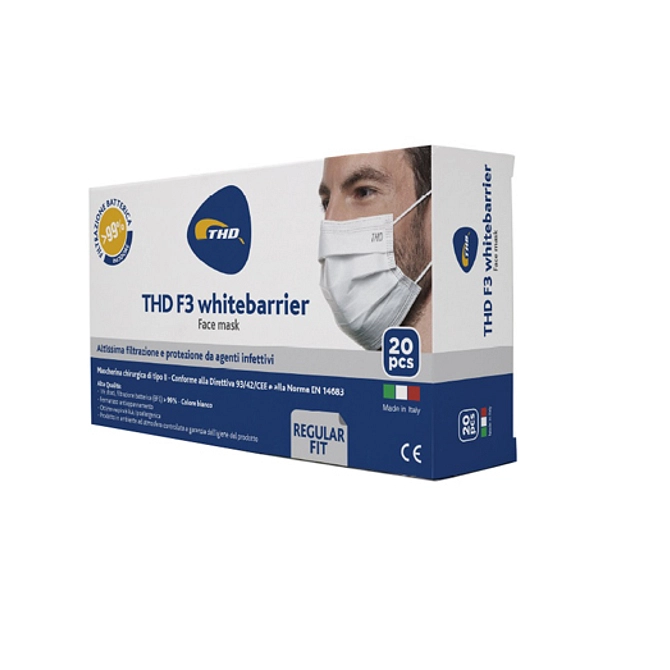 Mascherina Chirurgica Thd Mask F3 Whitebarrier Multi Regular 50 Pezzi
