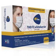 MASCHERINA CHIRURGICA THD MASK F3 WHITEBARRIER MULTI JUNIOR 20 PEZZI