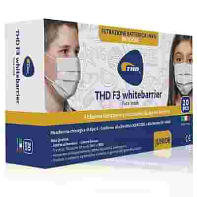 MASCHERINA CHIRURGICA THD MASK F3 WHITEBARRIER MULTI JUNIOR 20 PEZZI