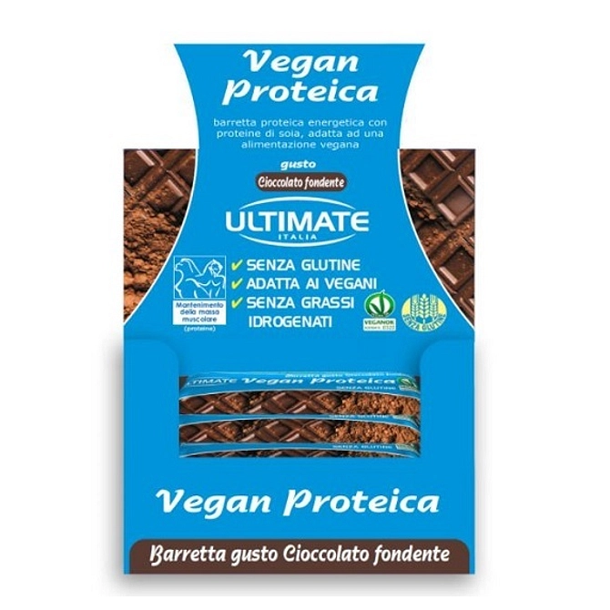 Ultimate Barretta Vegan Proteica Cioccolato Fondente 24 G