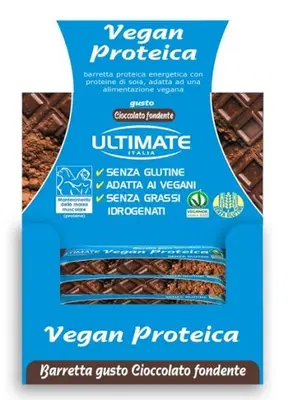 ULTIMATE BARRETTA VEGAN PROTEICA CIOCCOLATO FONDENTE 24 G ULTIMATE BARRETTA VEGAN PROTEICA CIOCCOLATO FONDENTE 24 G