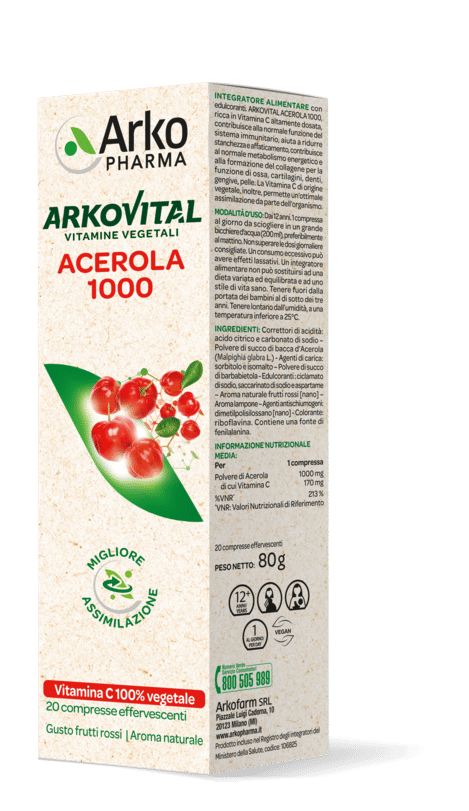 ARKOVITAL ACEROLA 1000 EFFERVESCENTE 20 COMPRESSE