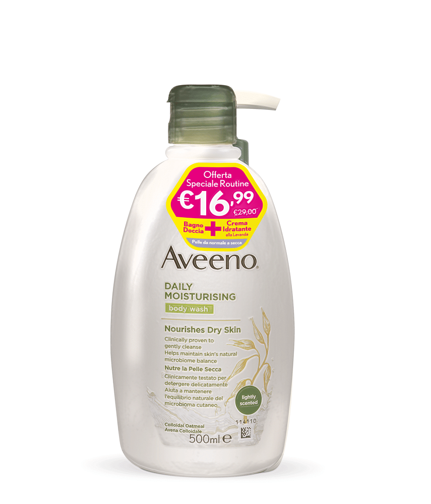 Aveeno Pn Bundle Bagno Doccia 500 Ml + Aveeno Crema Idratante Lavanda 300 Ml