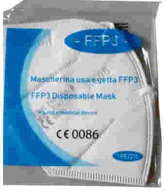 MASCHERINA PROTETTIVA SENZA VALVOLA FFP3 NON RIUTILIZZABILE 10 PEZZI