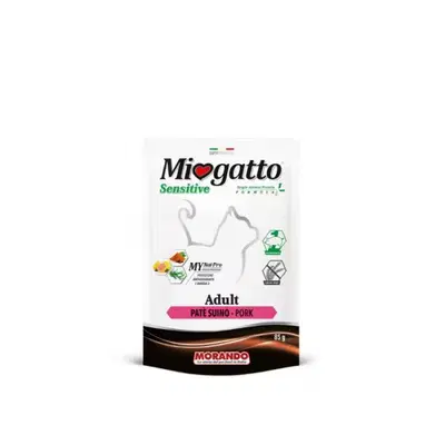 MIOGATTO SENSITIVE SINGLE ANIMAL PROTEIN FORMULA ADULT PATE' PROSCIUTTO 85 G MIOGATTO SENSITIVE SINGLE ANIMAL PROTEIN FORMULA ADULT PATE' PROSCIUTTO 85 G