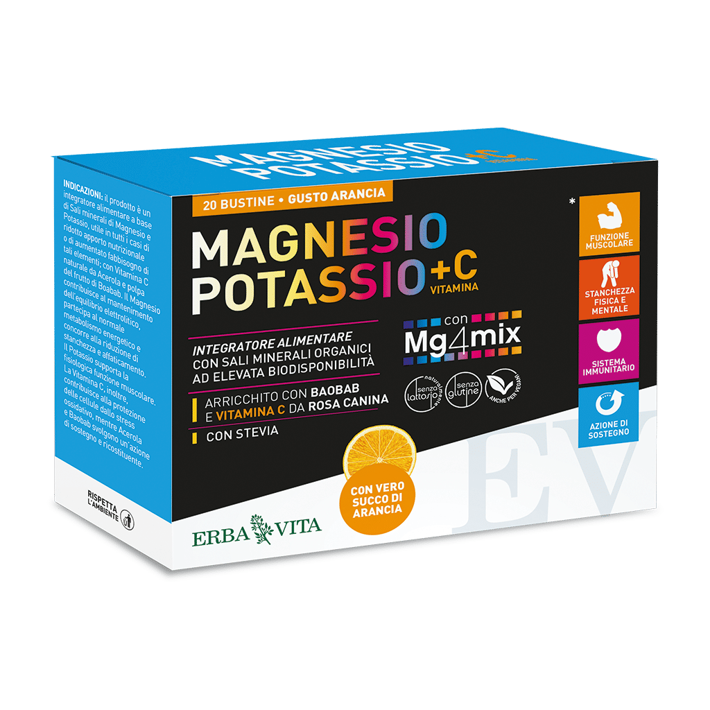 MAGNESIO POTASSIO +C VITAMINA GUSTO ARANCIA 20 BUSTINE DA 3,8 G