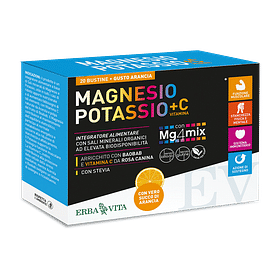 Magnesio Potassio +C Vitamina Gusto Arancia 20 Bustine Da 3,8 G