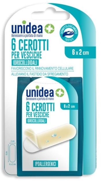 CEROTTO IDROCOLLOIDALE MEDI UNIDEA PER VESCICHE 6X2 CM 6 PEZZI