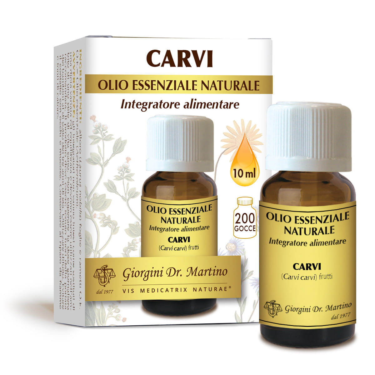 CARVI OLIO ESSENZIALE NATURALE 10 ML