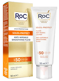 Roc Fluido Solare Viso Spf 50+ Anti Rughe Levigante  50 Ml