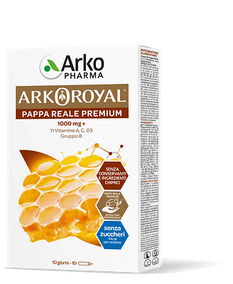 ARKOROYAL PAPPA REALE 1000 MG + VITAMINE SENZA ZUCCHERO 10 FIALE