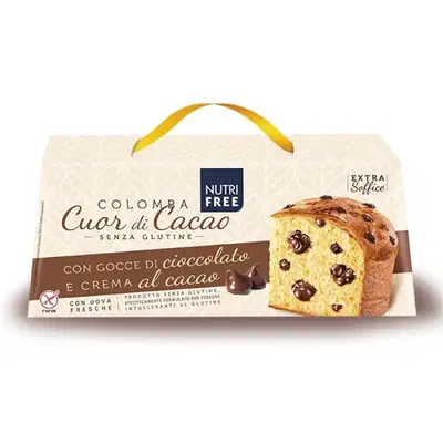 NUTRIFREE COLOMBA CUOR CACAO CON GOCCE DI CIOCCOLATO E CREMA AL CACAO 400 G NUTRIFREE COLOMBA CUOR CACAO CON GOCCE DI CIOCCOLATO E CREMA AL CACAO 400 G
