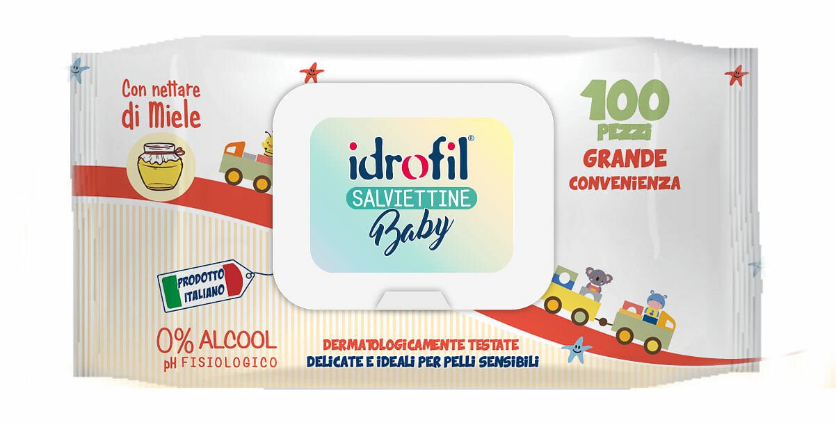 Idrofil Salviettine Nettare Miele 100 Pezzi