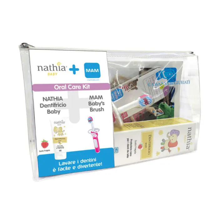 ORAL CARE KIT NEUTRO 1 DENTIFRICIO BABY NATHIA 50 ML + 1 MAM BABY'S BRUSH