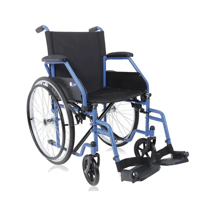 CARROZZINA AD AUTOSPINTA PIEGHEVOLE ARDEA START BLU SEDUTA 40CM PORTATA 120KG LUNGHEZZA TOTALE 103CM ALTEZZA TOTALE 91CM LARGHEZZA 56CM SCHIENALE 40X43CM