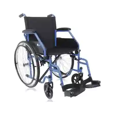 CARROZZINA AD AUTOSPINTA PIEGHEVOLE ARDEA START BLU SEDUTA 40CM PORTATA 120KG LUNGHEZZA TOTALE 103CM ALTEZZA TOTALE 91CM LARGHEZZA 56CM SCHIENALE 40X43CM