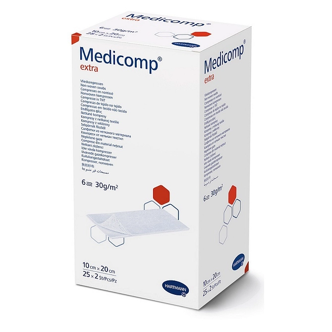 Medicomp Extra Garza Compressa In Tnt 10 X20 Cm 50 Pezzi