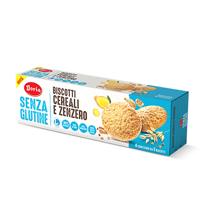 Doria Biscotti Cereali Zenzero 4 X37,5 G