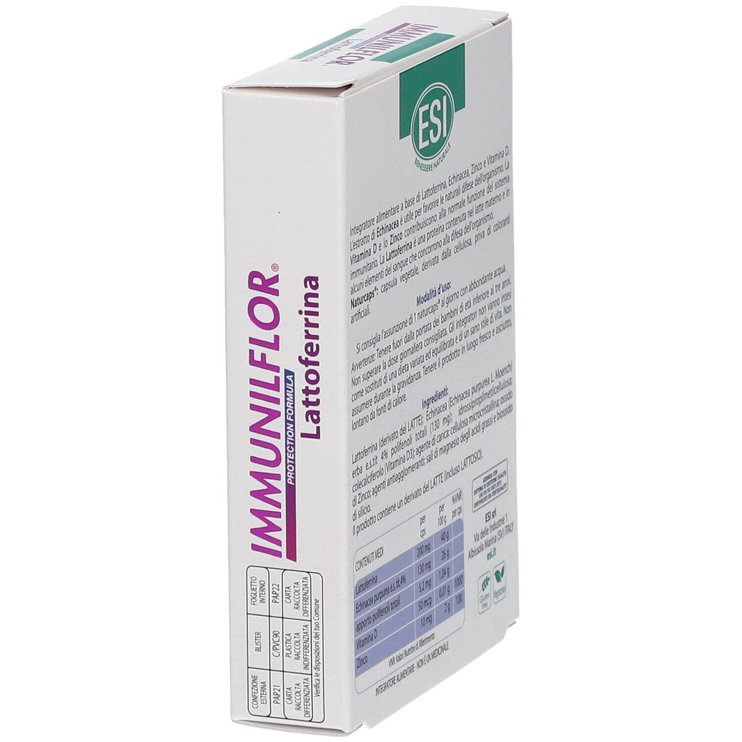 ESI IMMUNILFLOR LATTOFERRINA 20 NATURCAPS