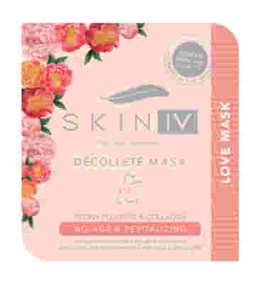 SKIN IV LOVE MASK MASCHERA DECOLLETE' COREANA MONOUSO FIORI PEONIA COLLAGENE NO AGE E RIVITALIZZANTE 25 G