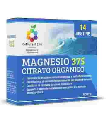 COLOURS OF LIFE MAGNESIO 375 CITRATO ORGANICO 14 BUSTINE DA 4 G