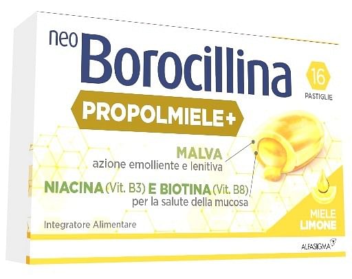 Neoborocillina Propolmiele+ Miele/Limone 16 Pastiglie