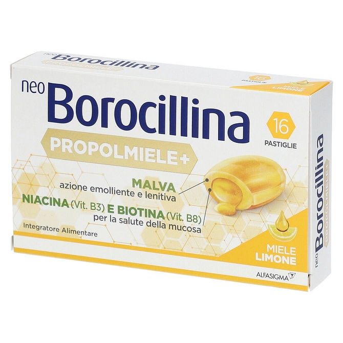 Neoborocillina Propolmiele+ Miele/Limone 16 Pastiglie