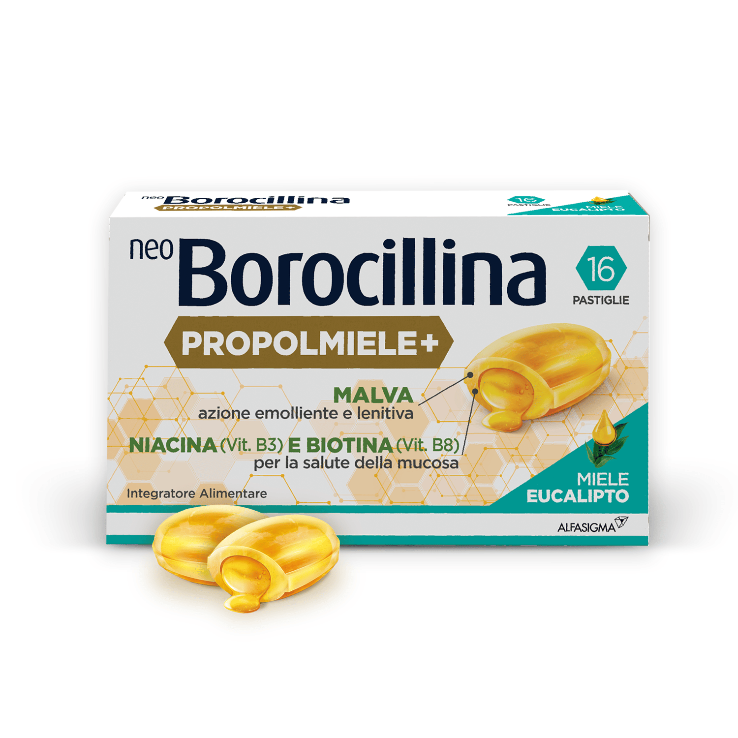 Neo Borocillina Propoli Miele Eucalipto 16 Pastiglie-image