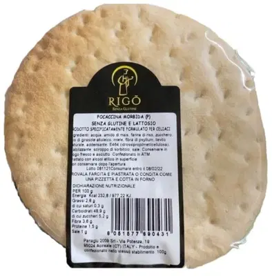 RIGO' FOCACCINA MORBIDA 100 G RIGO' FOCACCINA MORBIDA 100 G