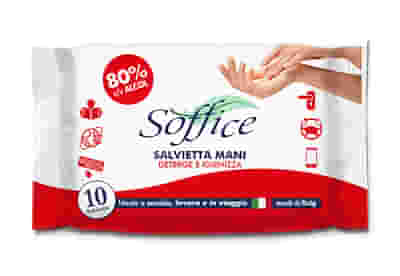 SALVIETTA MANI 80% ALCOOL 10 PEZZI