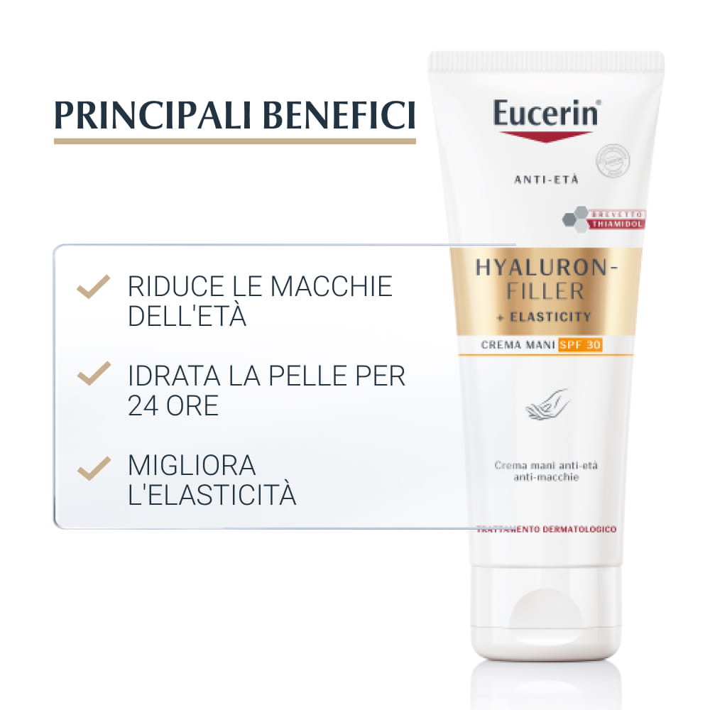 EUCERIN HYALURON FILLER + ELASTICITY CREMA MANI ANTI MACCHIE 75 ML
