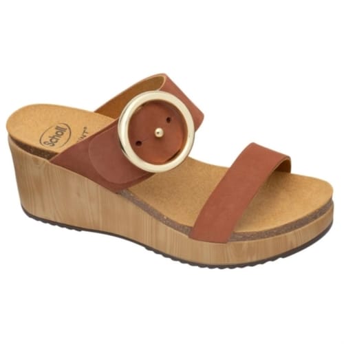 MALIBU' WEDGE NUBUCK W COGNAC 40