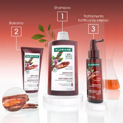 Klorane Shampoo Fortificante & Stimolante alla Chinina 400ml  Klorane Shampoo Fortificante & Stimolante alla Chinina 400ml