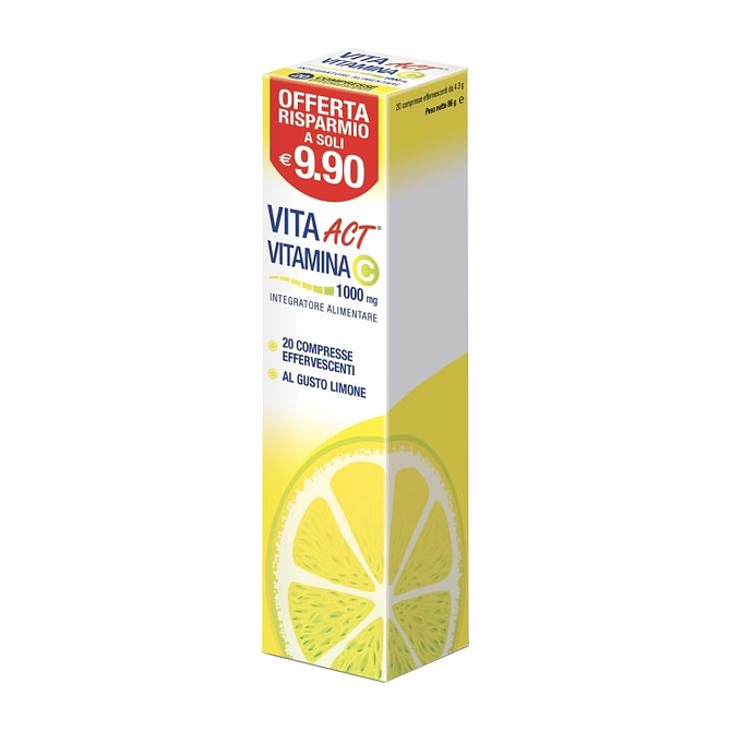 Vita Act Vitamina C 1000 Mg 20 Compresse Effervescenti Limone