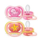 AVENT ULTRA AIR SUCCHIETTO BALENA/STELLA FEMMINA 6-18 MESI 2 PEZZI