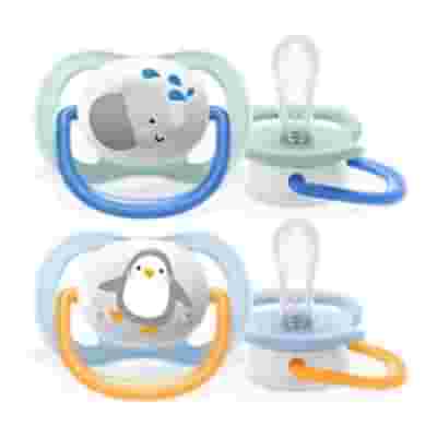 AVENT ULTRA AIR ANIMALS SUCCHIETTO ELEFANT/PENGUIN MASCHIO 0-6 MESI 2 PEZZI