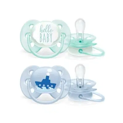 AVENT ULTRA SOFT SUCCHIETTO HELLO/BOAT MASCHIO 0-6 MESI OLD SCF222/20 2 PEZZI AVENT ULTRA SOFT SUCCHIETTO HELLO/BOAT MASCHIO 0-6 MESI OLD SCF222/20 2 PEZZI