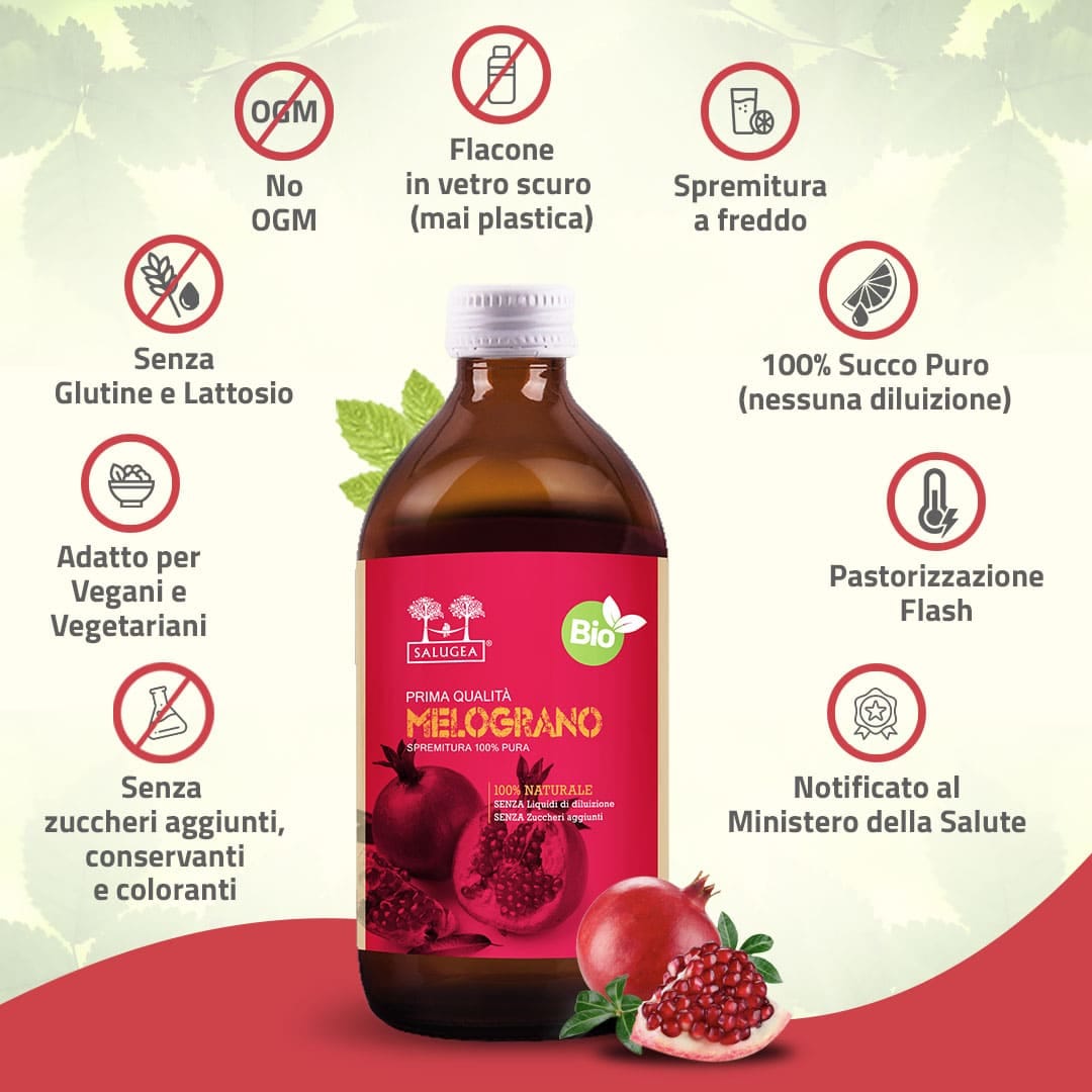 SALUGEA SUCCO MELOGRANO BIO 500 ML