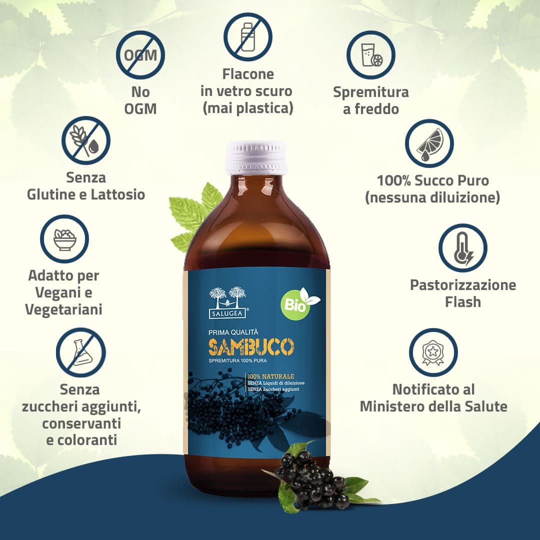 SALUGEA SUCCO SAMBUCO BIO 500 ML