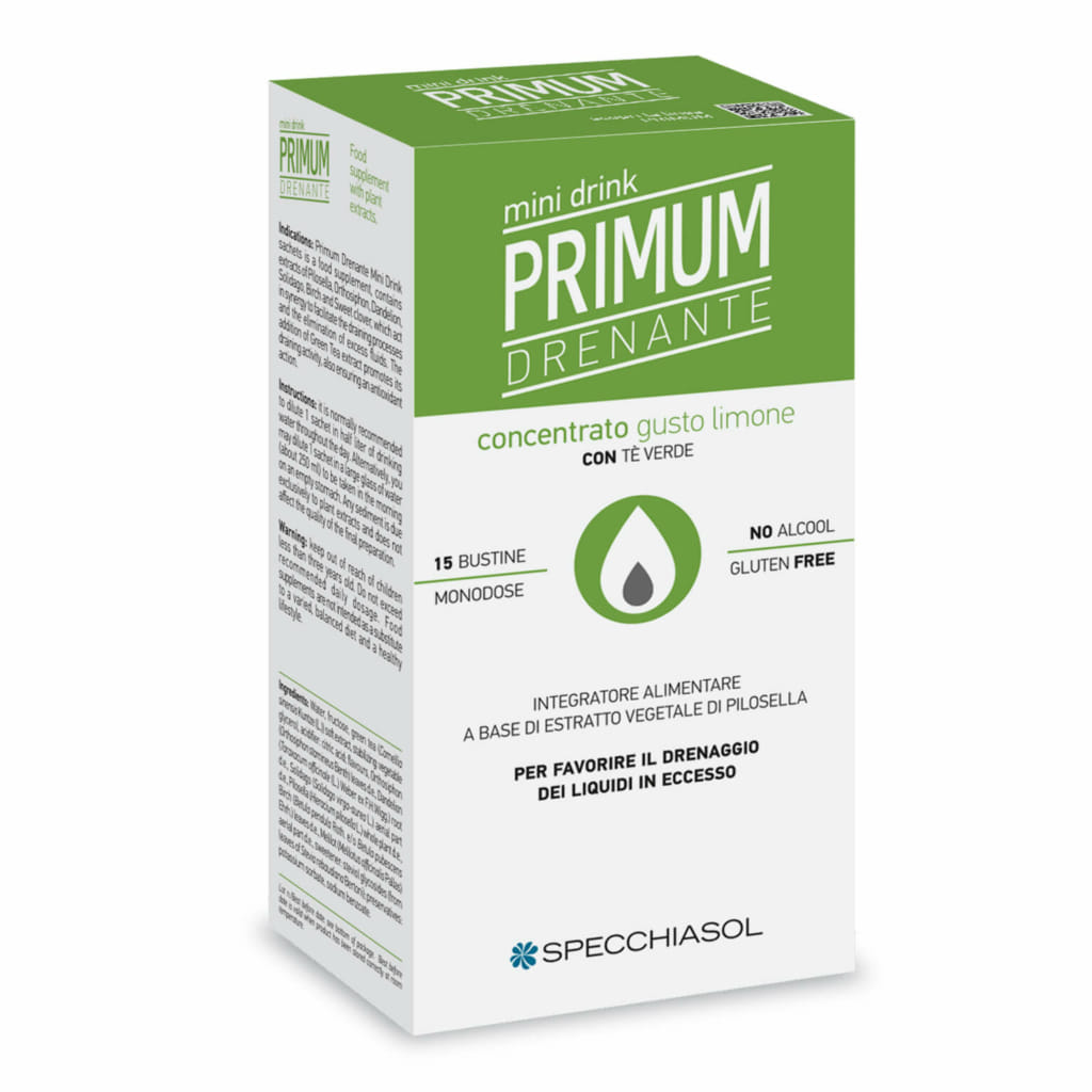 Primum Drenante Minidrink Limone 15 Stick Da 10 Ml