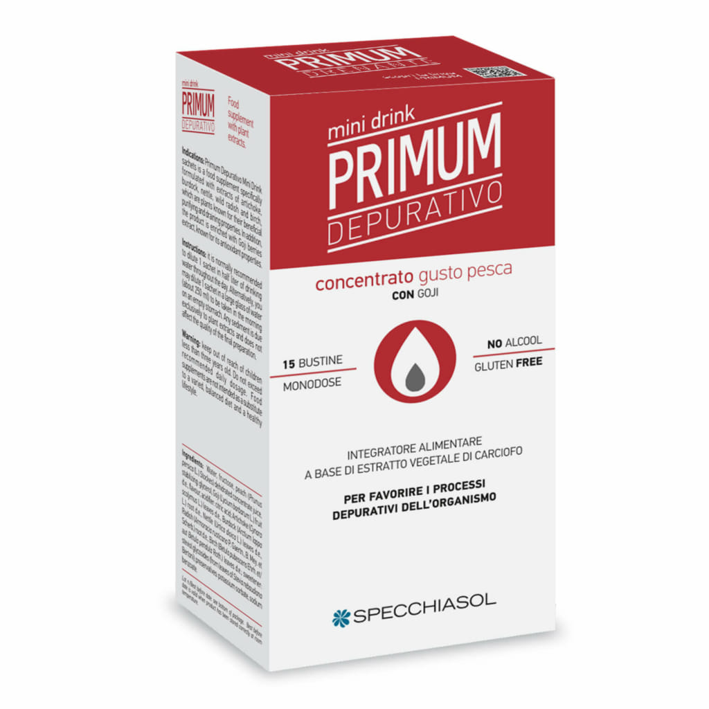 Primum Depurativo Minidrink Pesca 15 Stick Da 10 Ml