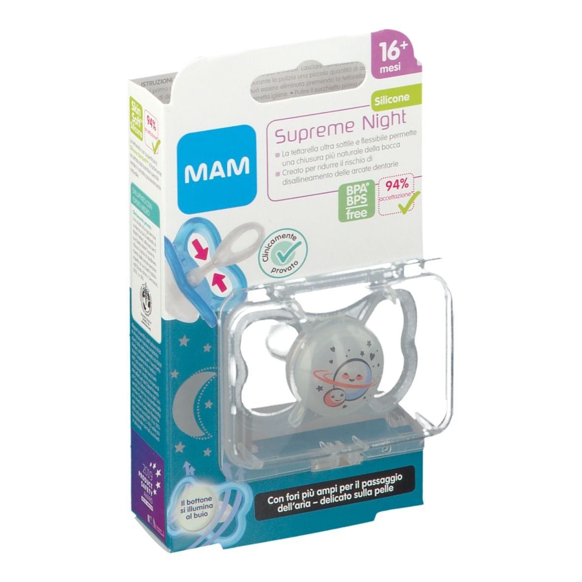 Mam Succhietto Supreme Night 16+ Silicone Single Box Maschio